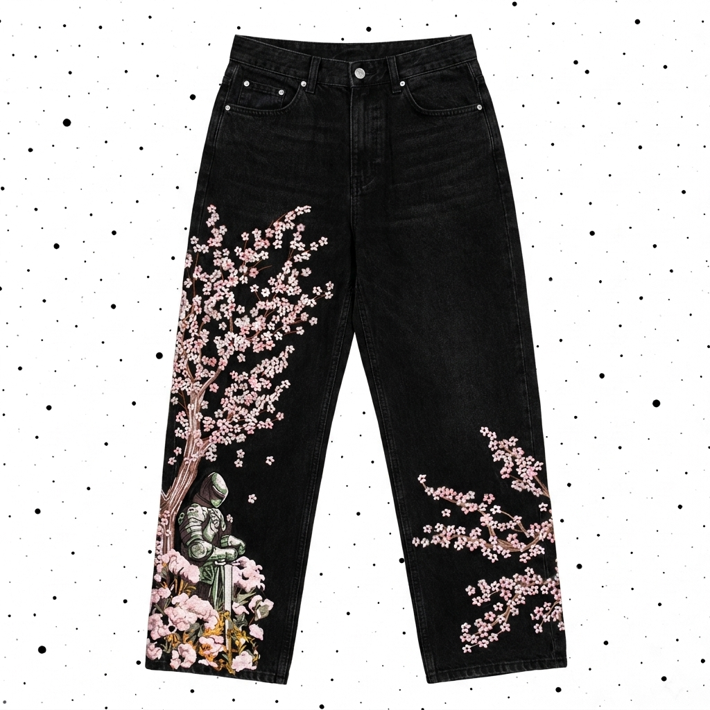 Pink Knight Pants Black - Vendor